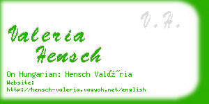 valeria hensch business card